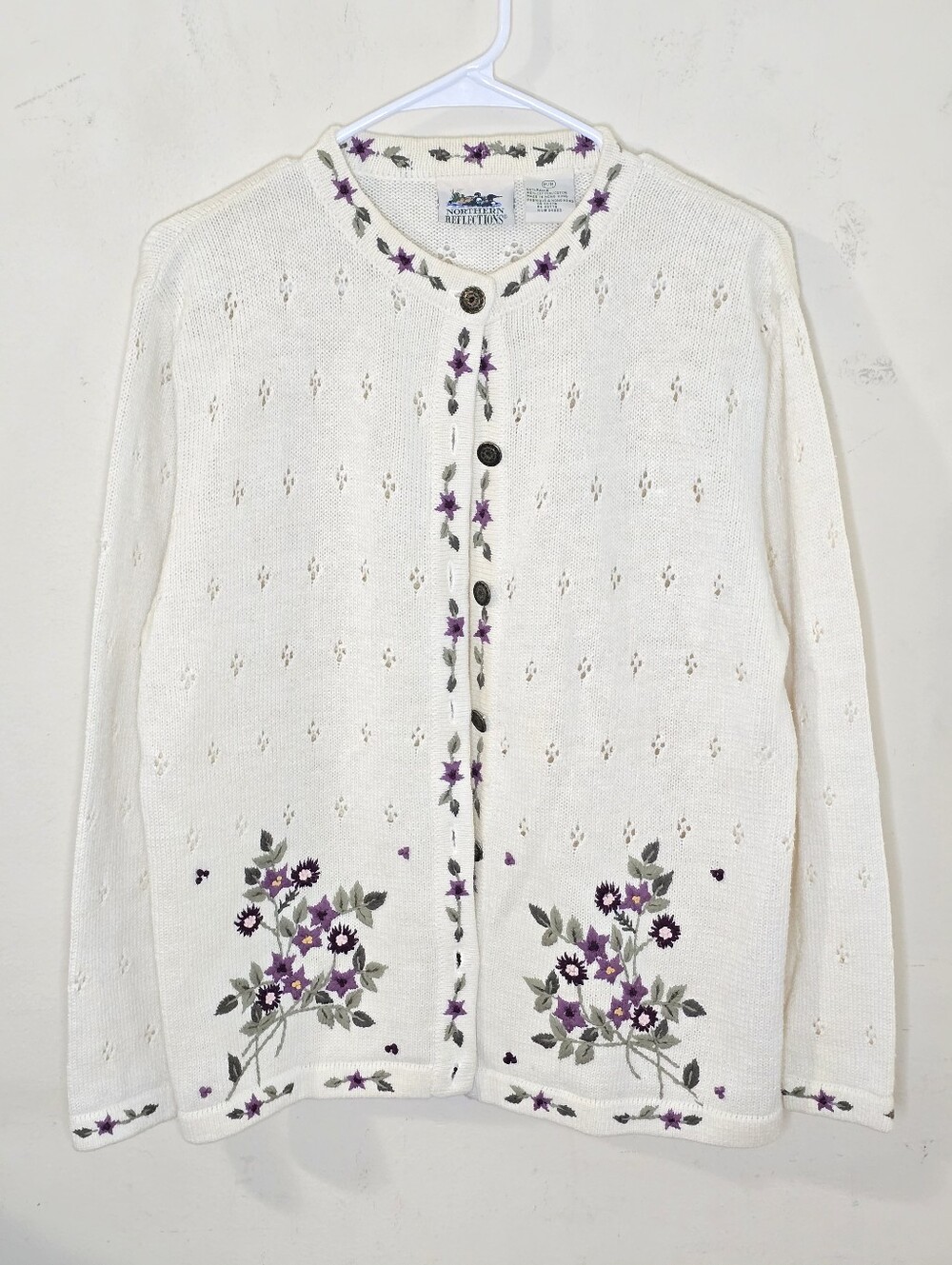 Vintage Northern Reflections Floral Cardigan Women’s Size Medium Cottagecore